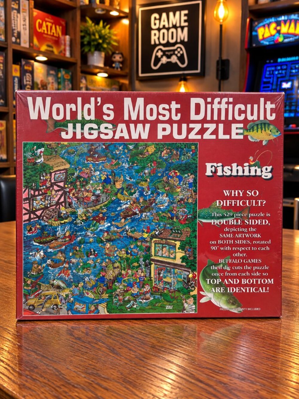🆕 Sealed Buffalo Games World’s Most Difficult Jigsaw Puzzle - Fishing 529 Pc